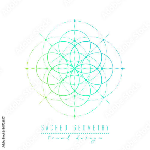 Sacred geometry vector design elements.