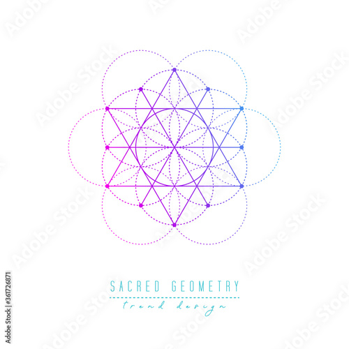 Sacred geometry vector design elements.