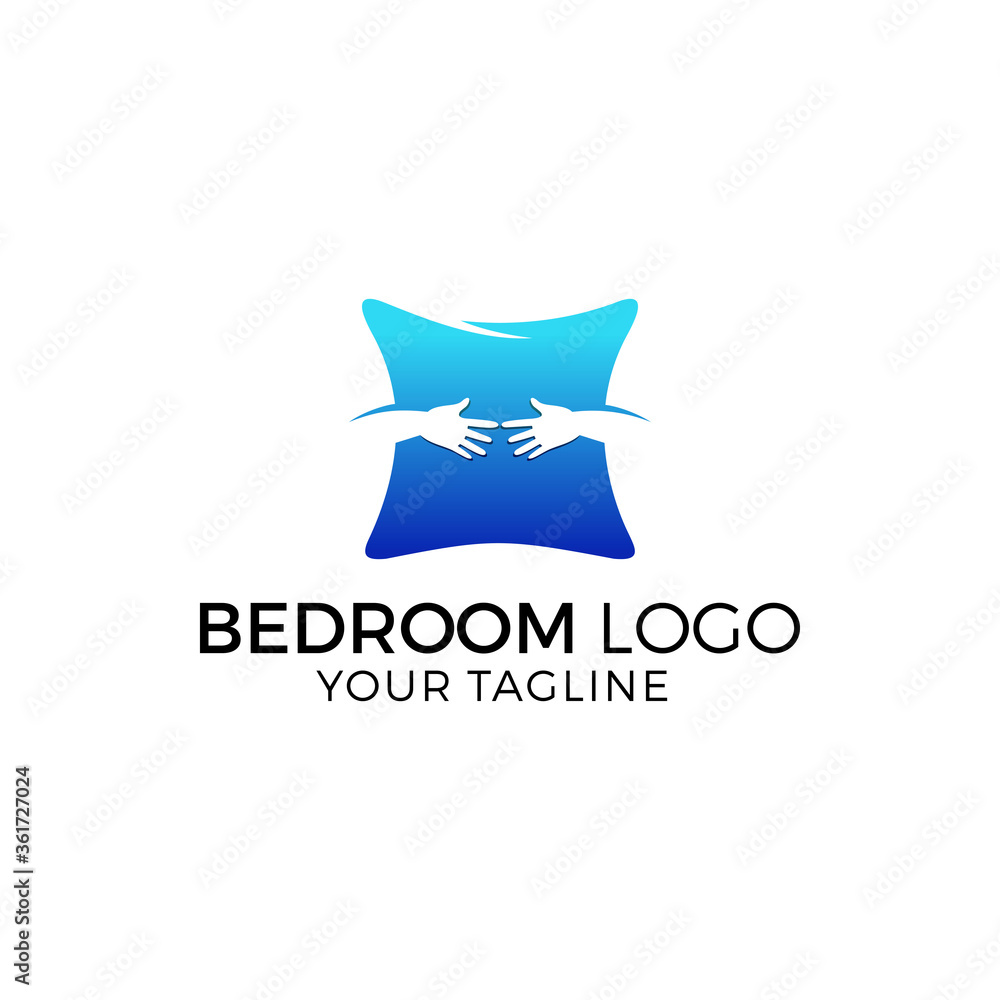 Obraz premium Bed logo template. Bed logo vector