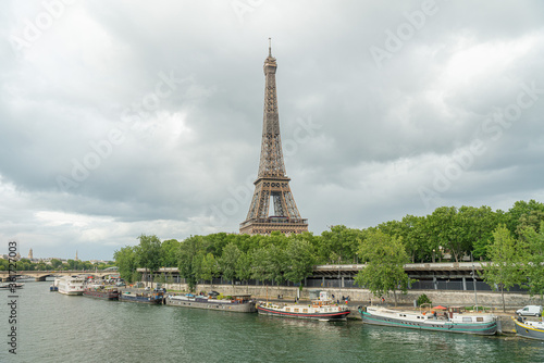 Paris Seine Eiffel tower France