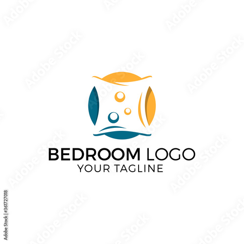 Bed logo template. Bed logo vector