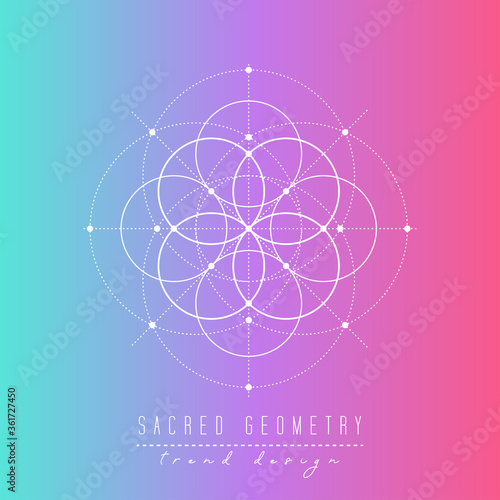 Sacred geometry vector design elements.