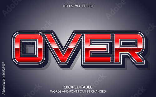 Editable Text Effect, Strong Bold Over Text Style