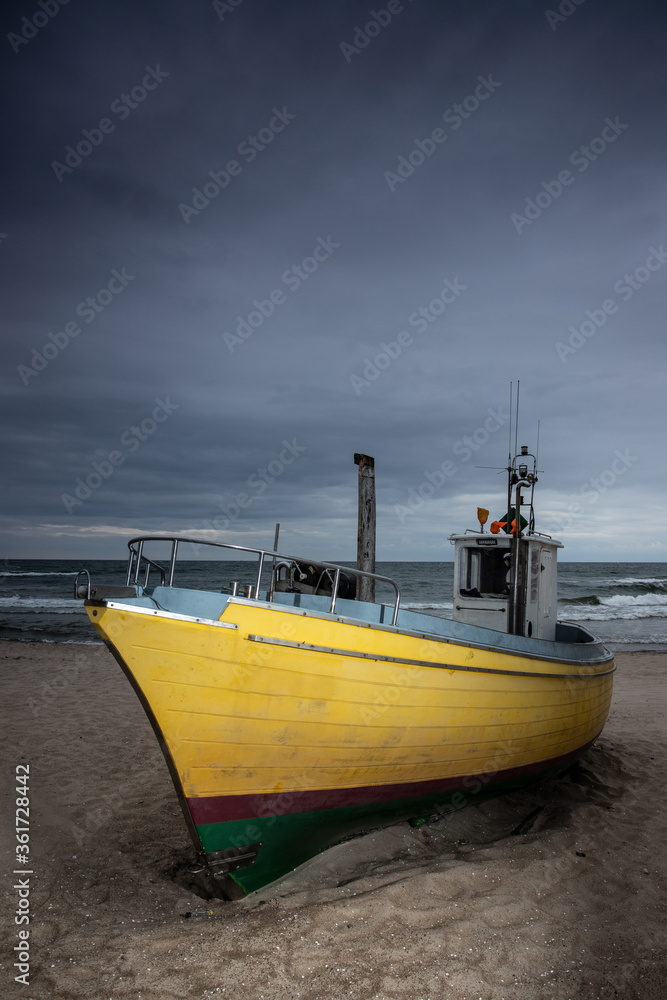 fishing ship at the Polish Baltic Sea