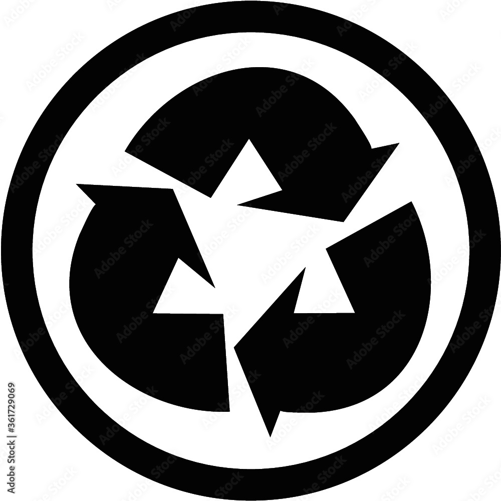 Recycle sign isolated on white background Recycle sign isolated on white background