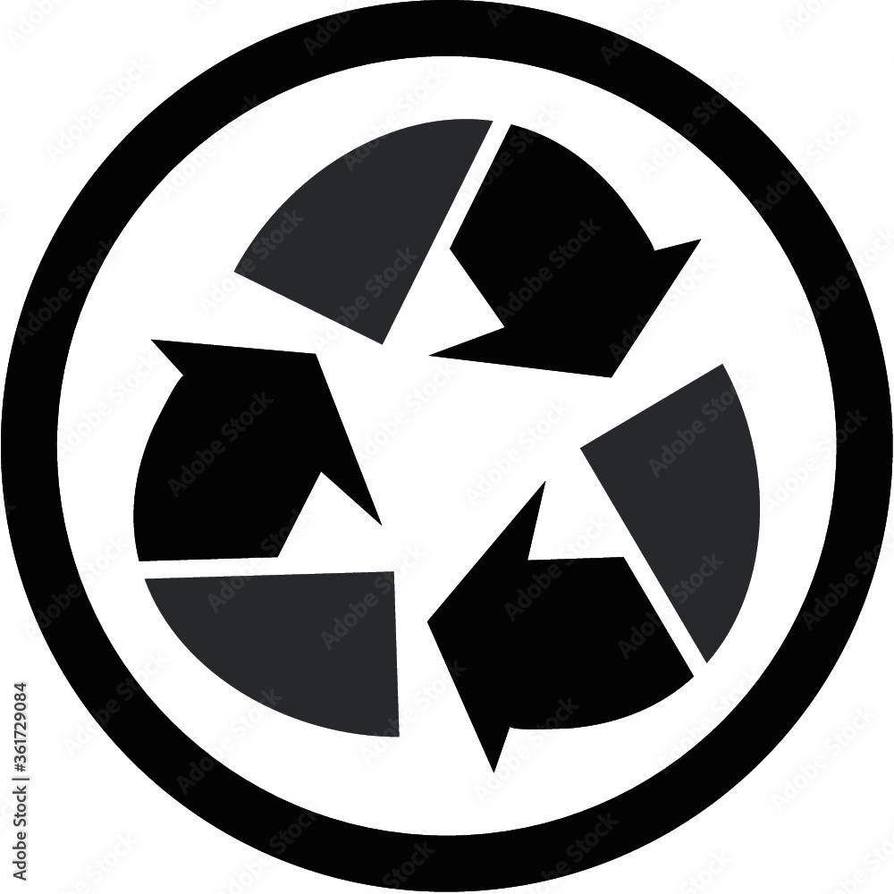 Recycle sign isolated on white background Recycle sign isolated on white background