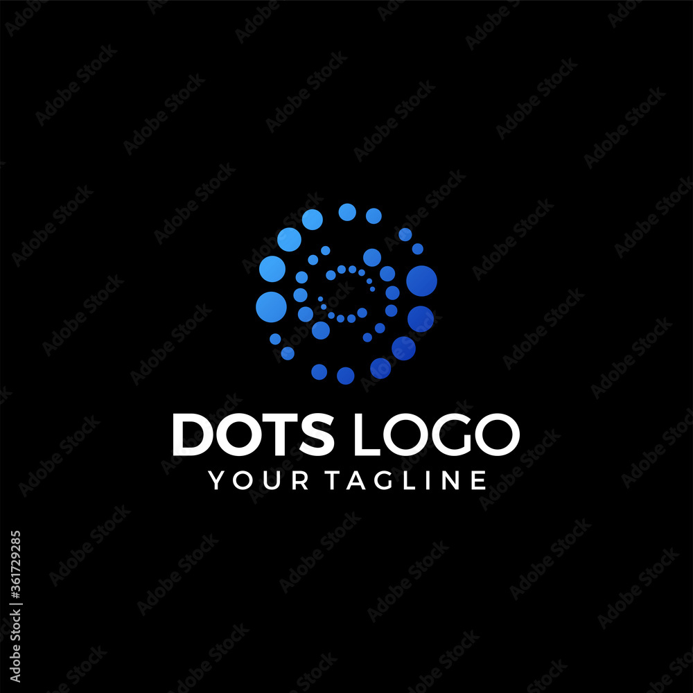 creative dot technology logo vector