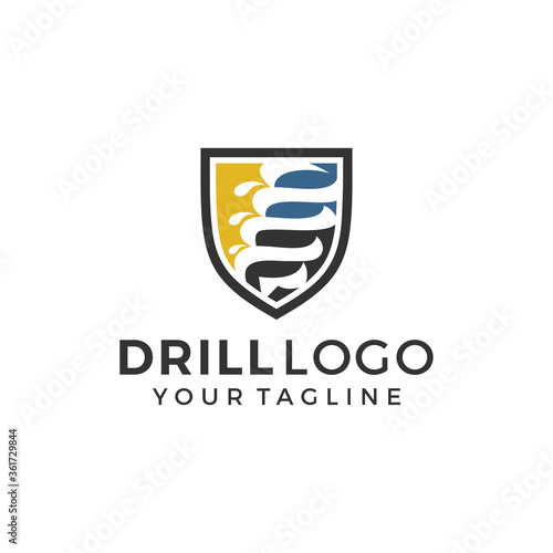 Abstract Drill Logo Sign Vector Template