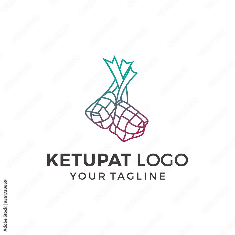 Ketupat logo icon flat design vector template Ketupat logo icon flat design vector template