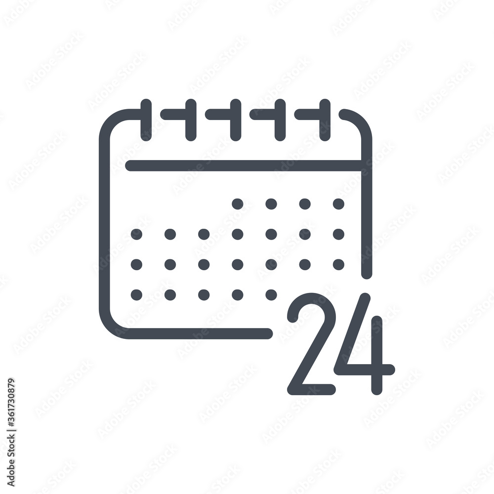 Planner line icon. Schedule vector outline sign. Planner line icon. Schedule vector outline sign.