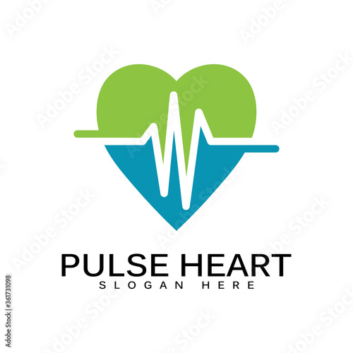 Art design health medical heartbeat pulse vector