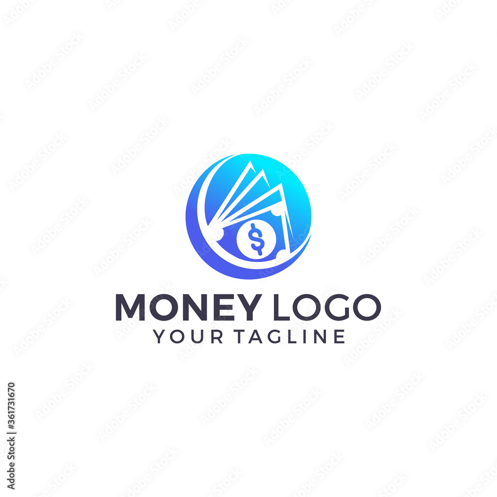 fast money logo combination. Fast pay symbol or icon. Unique cash and digital logotype design template.