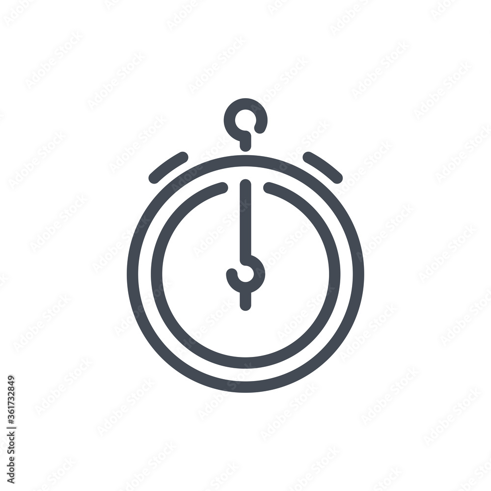 Stopwatch line icon. Timer vector outline sign. Stopwatch line icon. Timer vector outline sign.