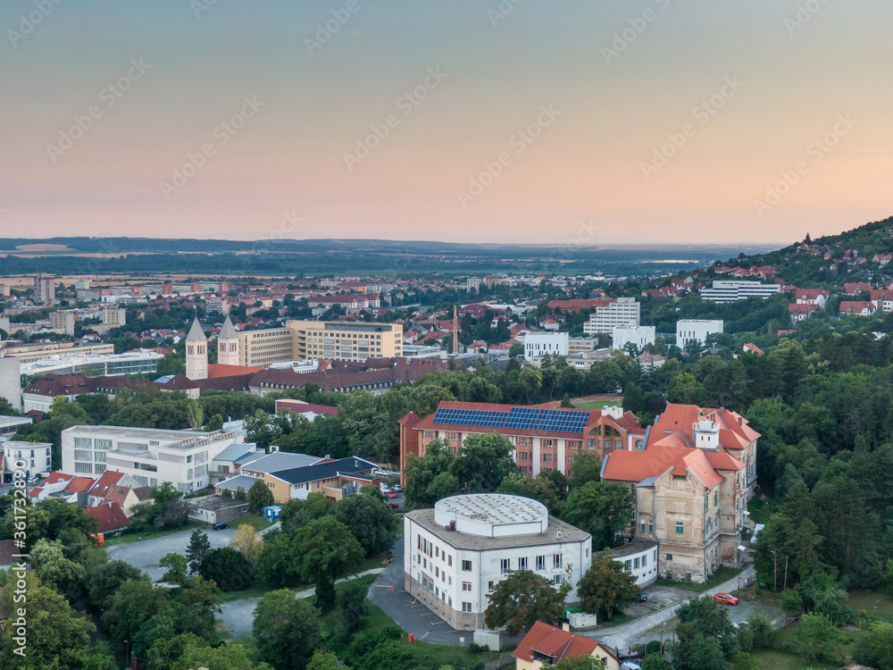 Fototapeta premium Pecs, Pius church and university city