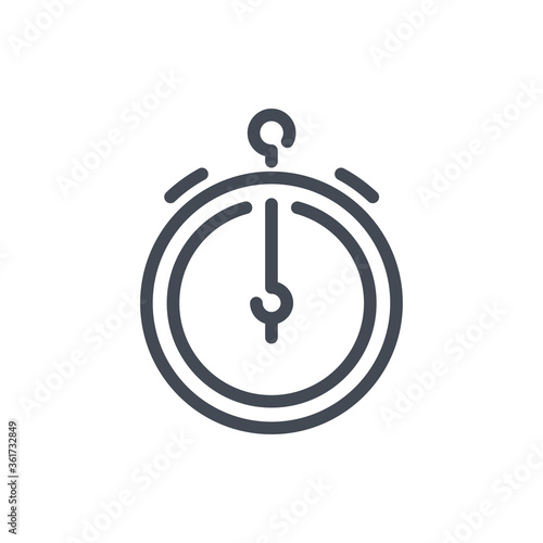 Free Download Stopwatch line icon. Timer vector outline sign. - GFXLoad