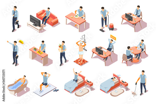 Daily Routine Icons Set