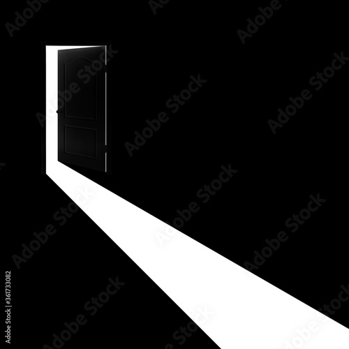 Concept - Light from open door
