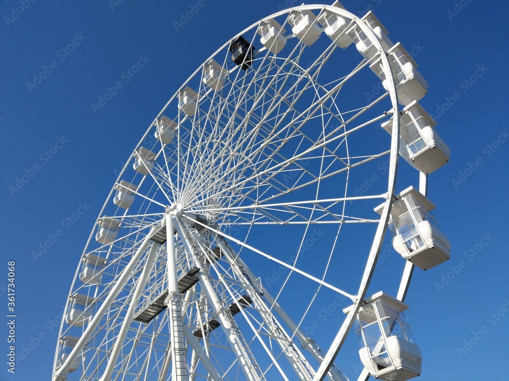 Ferris wheel at black sea, on a sunny day. Ferris wheel at black sea, on a sunny day.