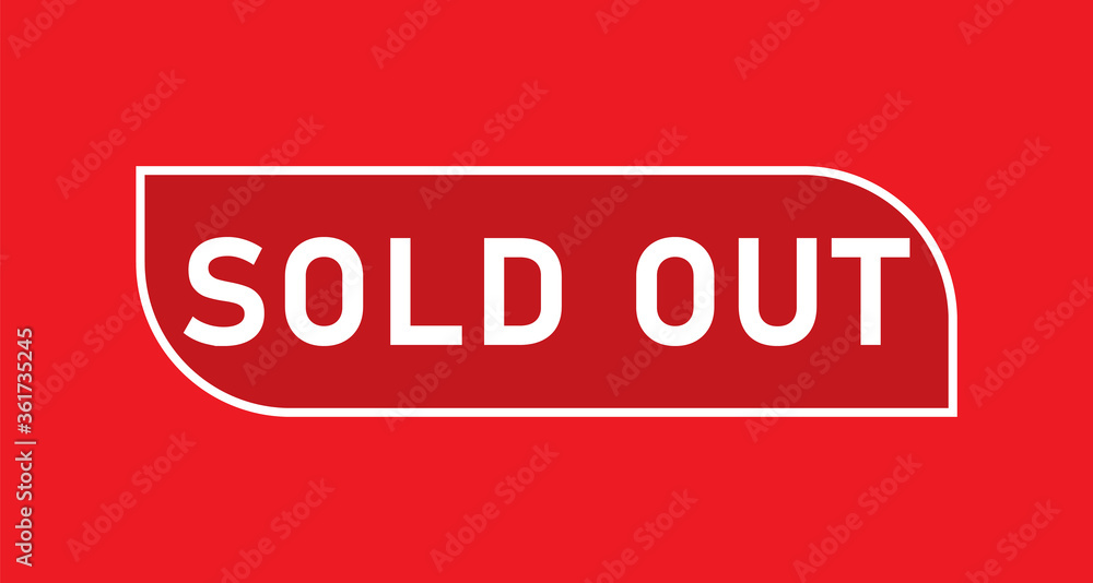 sold out red stamp on a red background sold out red stamp on a red background