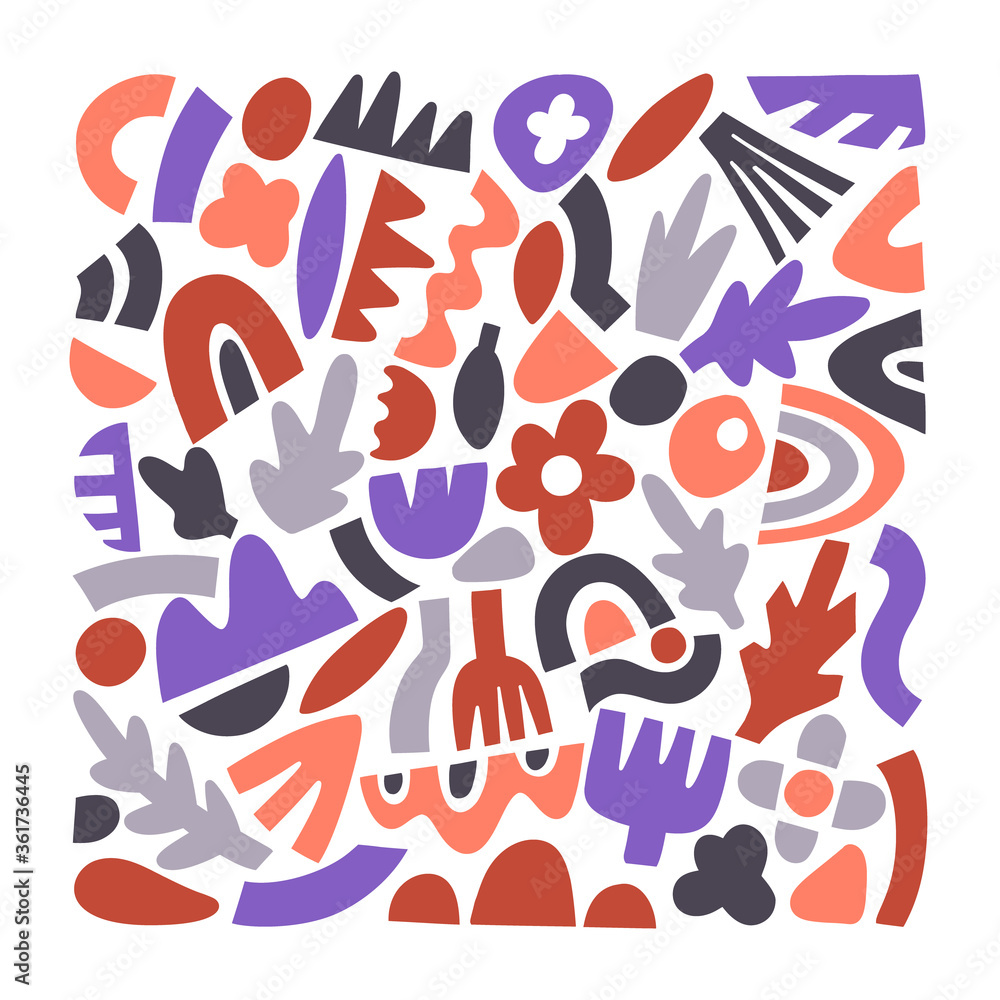Hand drawn set of various shapes and doodle objects. Abstract modern, modern trendy, vector illustration. Elements are isolated on a white background. Hand drawn set of various shapes and doodle objects. Abstract modern, modern trendy, vector illustration. Elements are isolated on a white background.