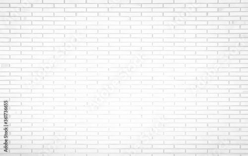 White brick wall texture background for stone tile block painted in grey light color wallpaper modern interior, Exterior and backdrop design have old texture uneven, Horizontal architecture wallpaper.