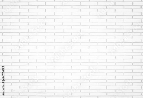 White brick wall texture background for stone tile block painted in grey light color wallpaper modern interior  Exterior and backdrop design have old texture uneven  Horizontal architecture wallpaper.