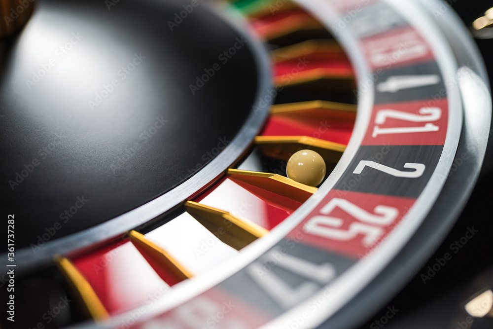 Casino. Black classic roulette with ball. Closeup. Shallow DOF Casino. Black classic roulette with ball. Closeup. Shallow DOF