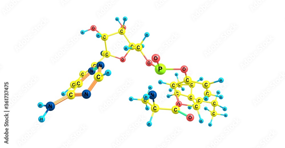 Tannic acid molecular structure isolated on white