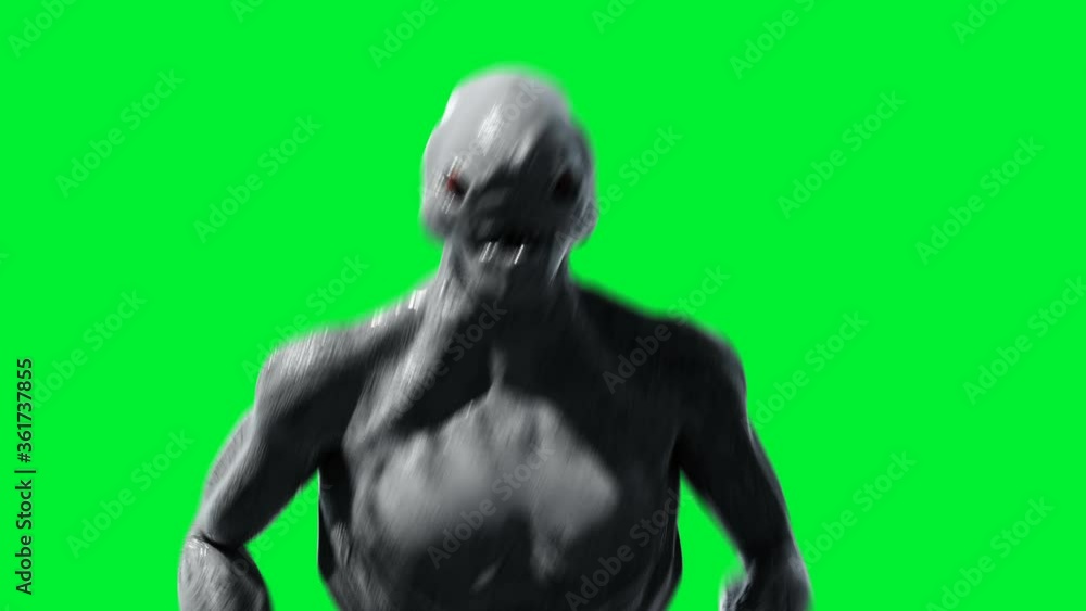 Scary monster animation. Phisical, motion, blur. Realistic 4k animation. Green screen Scary monster animation. Phisical, motion, blur. Realistic 4k animation. Green screen