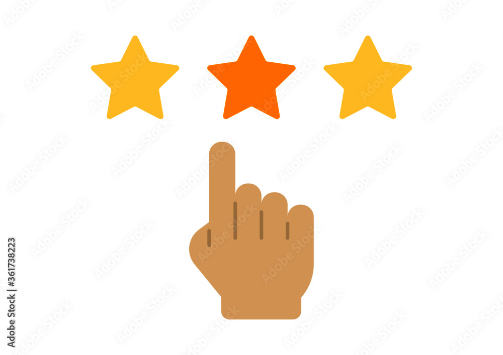 3 stars icon - rating symbol - sign vector illustration 3 stars icon - rating symbol - sign vector illustration