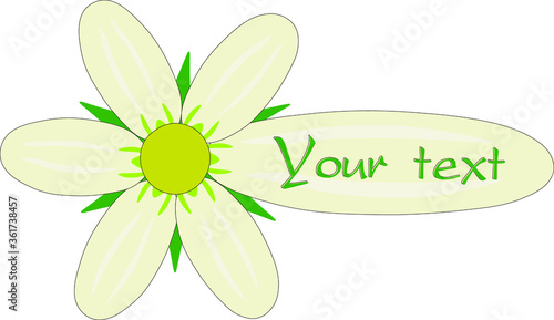 floral daisy eco logo