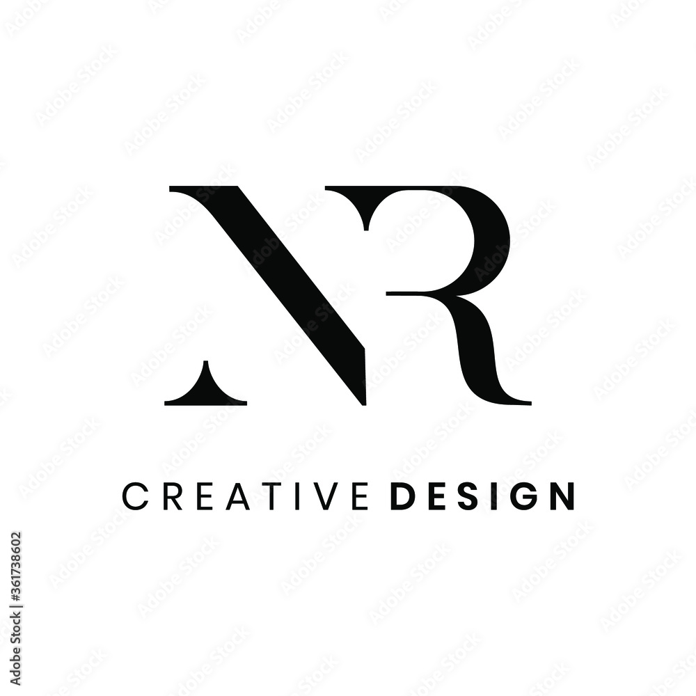 Creative abstract letter NR logo design vector template Creative abstract letter NR logo design vector template