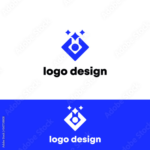 lider human creative blue logo design minimal logotype vector template