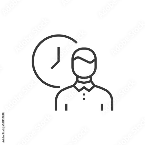 Working hours icon. Vector Illustration