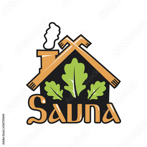 Vector logo of sauna, bath and bathhouse