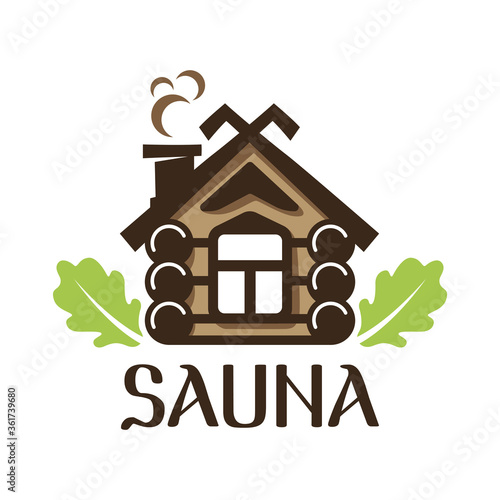Vector logo of sauna, bath and bathhouse