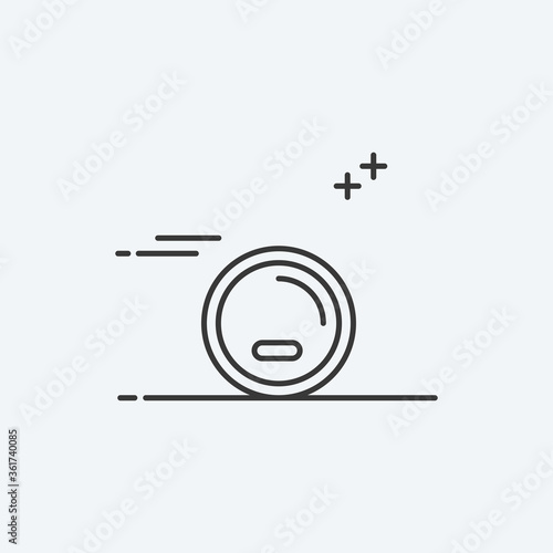 Mono wheel icon. Monocycle symbol modern, simple, vector, icon for website design, mobile app, ui. Vector Illustration