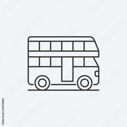 Double decker bus icon. Bus symbol modern, simple, vector, icon for website design, mobile app, ui. Vector Illustration