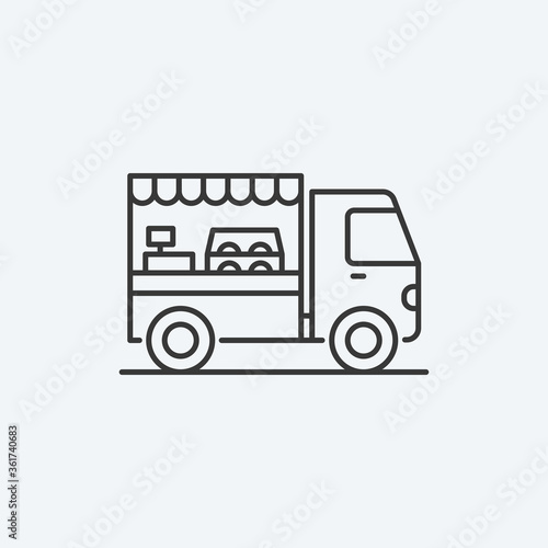 Food truck icon. Vector Illustration