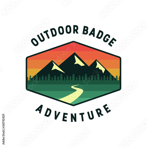 adventure outdoor badge logo design