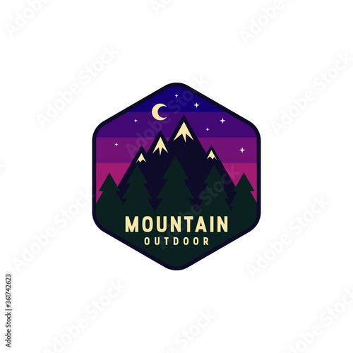 adventure outdoor badge logo design