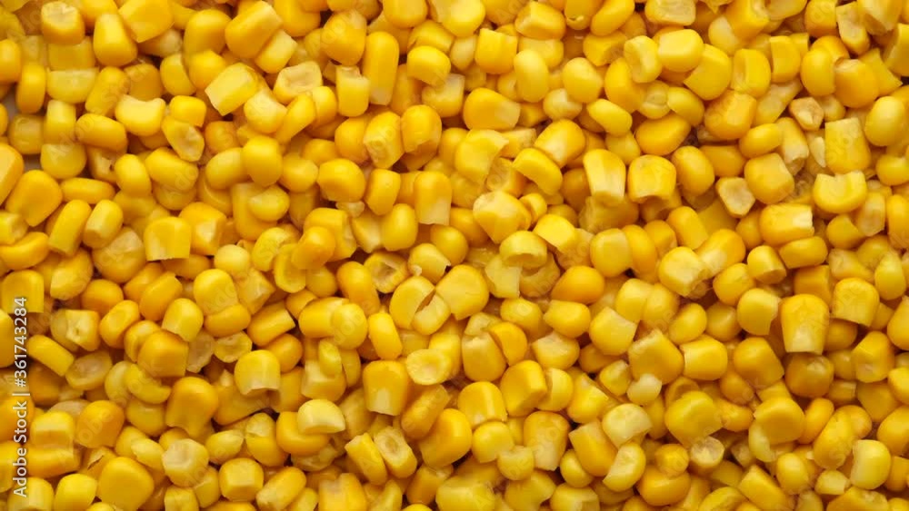 yellow canned rotating, closeup yellow canned rotating, closeup