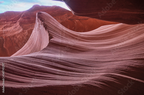 Interior de Antelope Canyon en Estados Unidos
