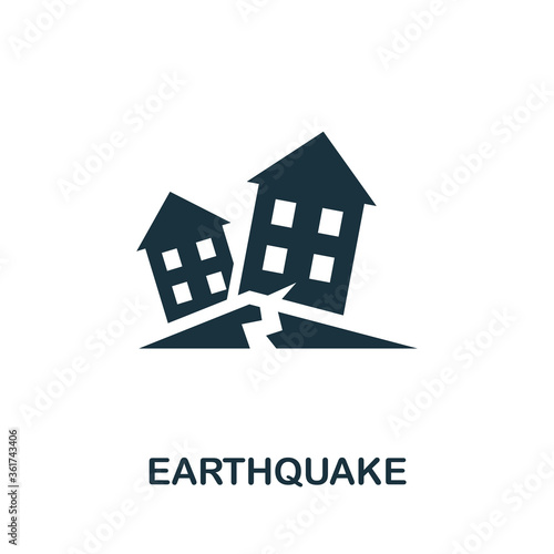 Earthquake icon. Simple element from natural disaster collection. Creative Earthquake icon for web design, templates, infographics and more