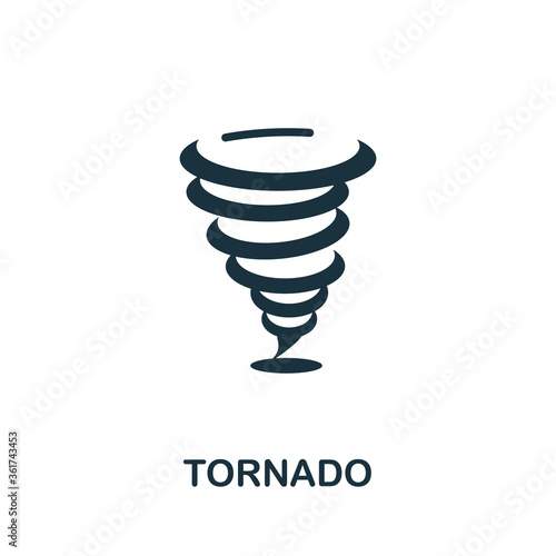 Tornado icon. Simple element from natural disaster collection. Creative Tornado icon for web design, templates, infographics and more
