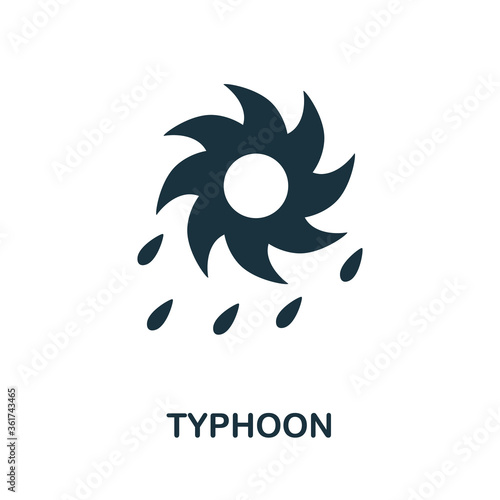 Typhoon icon. Simple element from natural disaster collection. Creative Typhoon icon for web design, templates, infographics and more