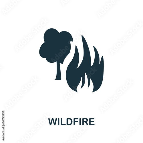 Wildfire icon. Simple element from natural disaster collection. Creative Wildfire icon for web design, templates, infographics and more