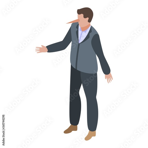 Hoax man icon. Isometric of hoax man vector icon for web design isolated on white background