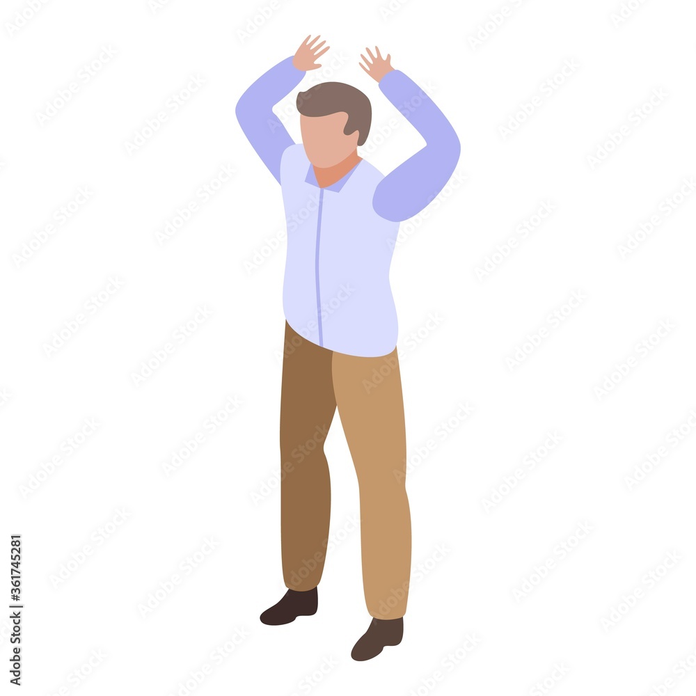 Boy fraud icon. Isometric of boy fraud vector icon for web design isolated on white background Boy fraud icon. Isometric of boy fraud vector icon for web design isolated on white background