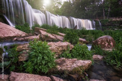 beautiful waterfall in summer in Estonia. Keila Joa photo